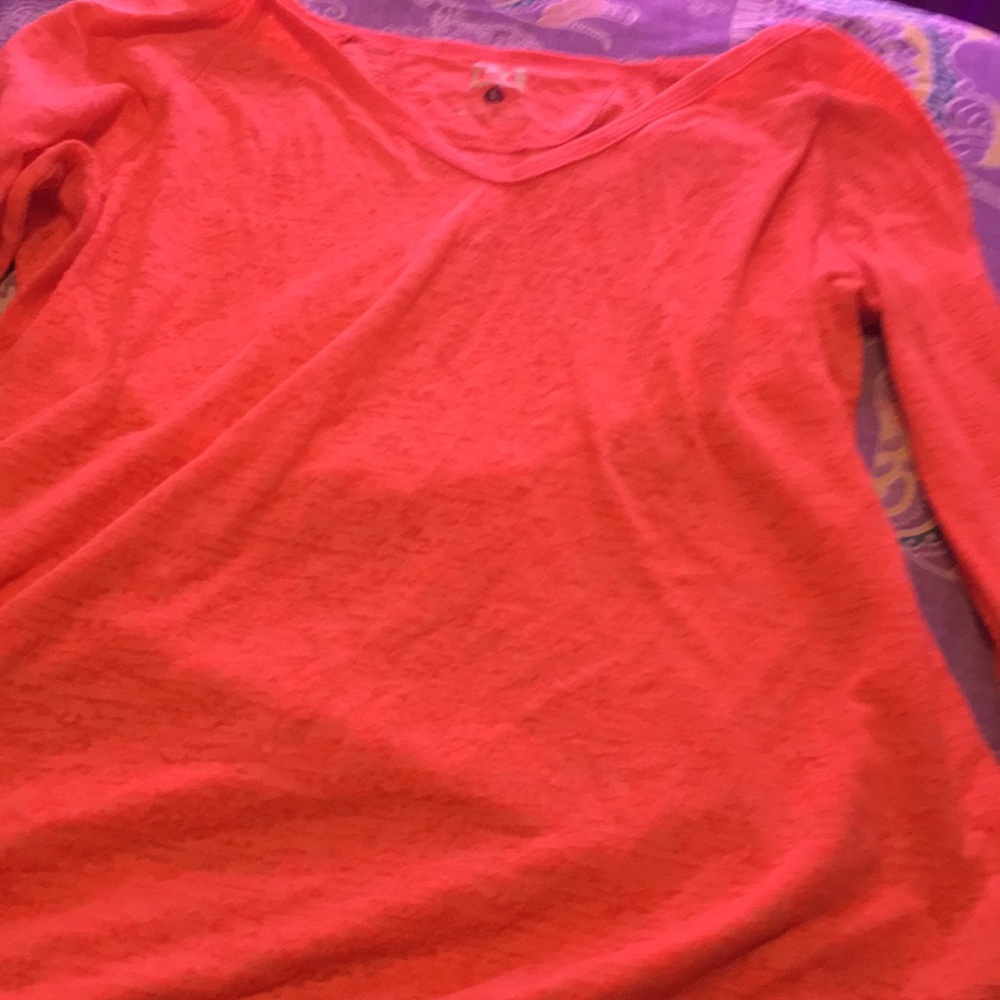 Peach see through shirt